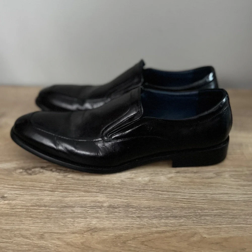 Stacy Adams Shoes Slip On Loafers Memory Foam‎ Dress Black Neutral PreppyMens 8M